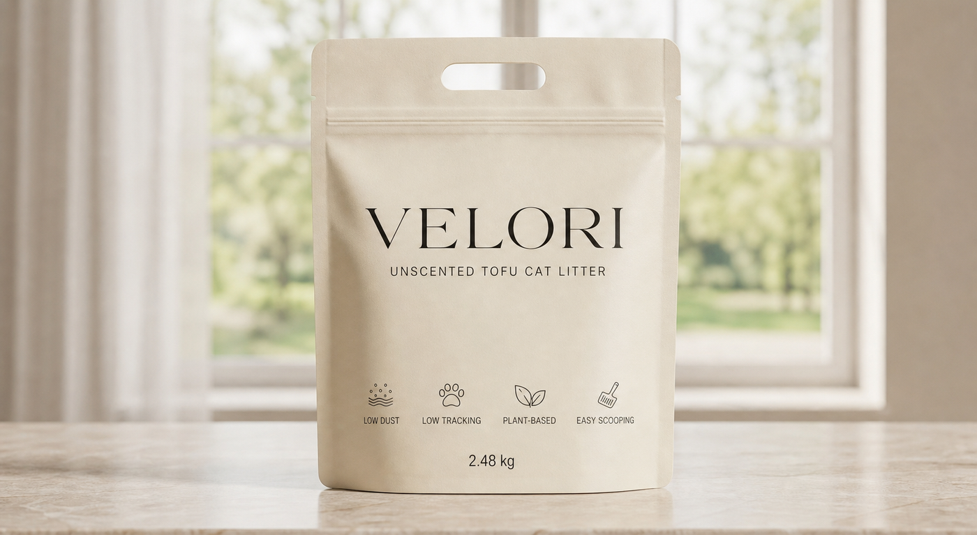 Velori unscented tofu cat litter pouch